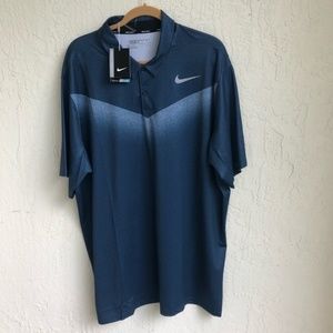 Nike Golf Shirt 2XL Standard Fit Blue